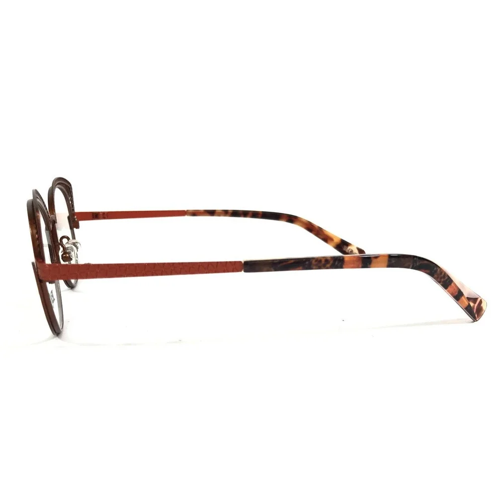 BOZ Eyeglasses Frames ICACOS 9000 Satin Black Brown Orange Cat Eye 48-19-140